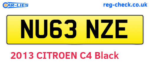NU63NZE are the vehicle registration plates.
