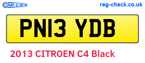 PN13YDB are the vehicle registration plates.