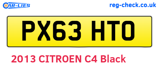 PX63HTO are the vehicle registration plates.