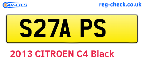 S27APS are the vehicle registration plates.