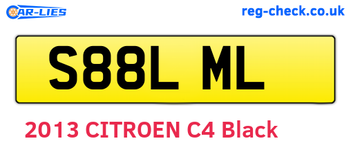 S88LML are the vehicle registration plates.