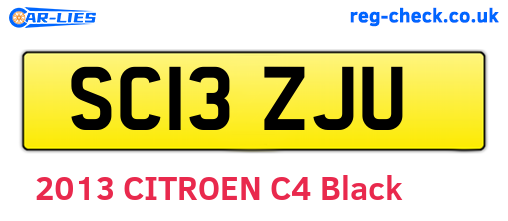 SC13ZJU are the vehicle registration plates.