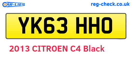 YK63HHO are the vehicle registration plates.