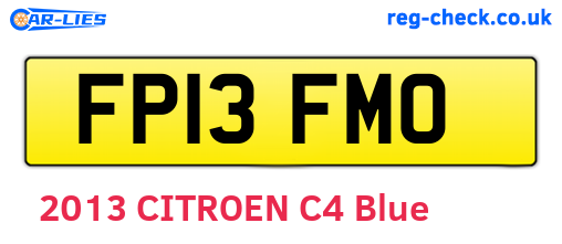 FP13FMO are the vehicle registration plates.