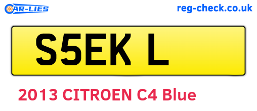 S5EKL are the vehicle registration plates.