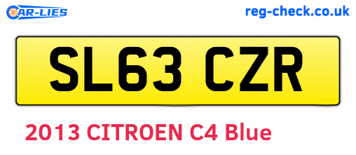 SL63CZR are the vehicle registration plates.