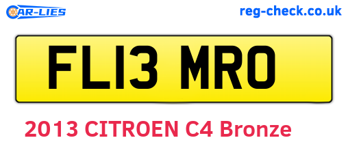 FL13MRO are the vehicle registration plates.