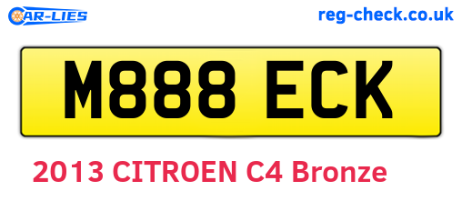 M888ECK are the vehicle registration plates.