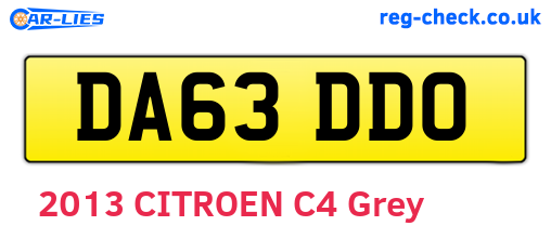DA63DDO are the vehicle registration plates.
