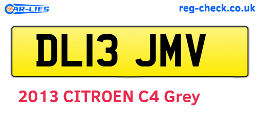 DL13JMV are the vehicle registration plates.