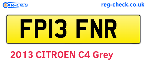 FP13FNR are the vehicle registration plates.