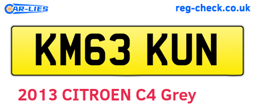 KM63KUN are the vehicle registration plates.