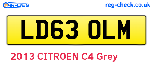 LD63OLM are the vehicle registration plates.
