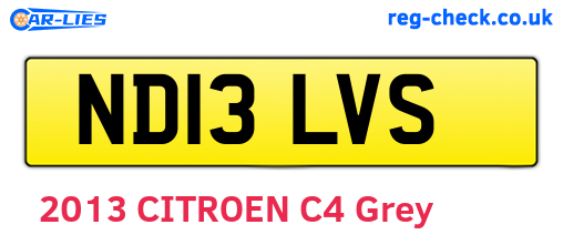ND13LVS are the vehicle registration plates.