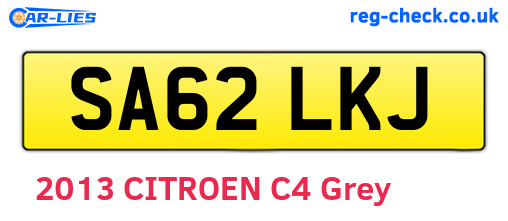 SA62LKJ are the vehicle registration plates.
