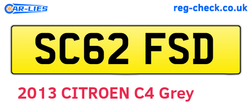 SC62FSD are the vehicle registration plates.