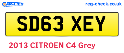 SD63XEY are the vehicle registration plates.