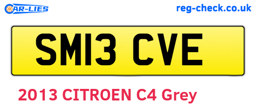 SM13CVE are the vehicle registration plates.