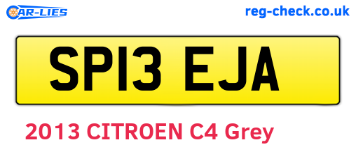 SP13EJA are the vehicle registration plates.