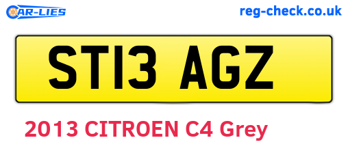 ST13AGZ are the vehicle registration plates.