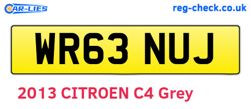 WR63NUJ are the vehicle registration plates.