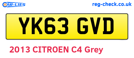YK63GVD are the vehicle registration plates.