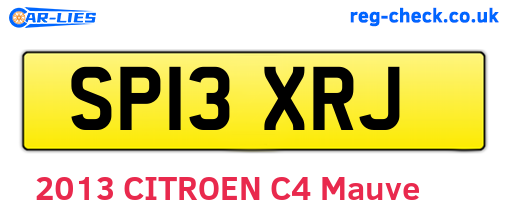 SP13XRJ are the vehicle registration plates.