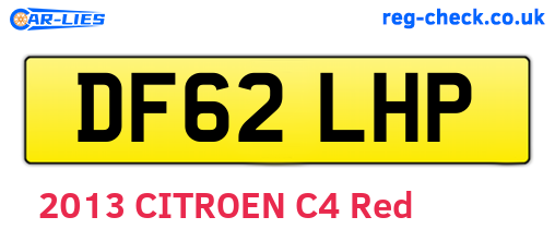 DF62LHP are the vehicle registration plates.