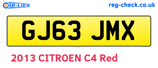 GJ63JMX are the vehicle registration plates.