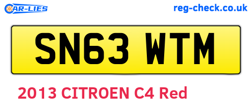 SN63WTM are the vehicle registration plates.