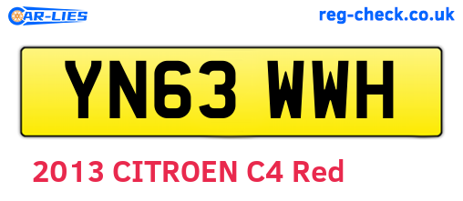 YN63WWH are the vehicle registration plates.