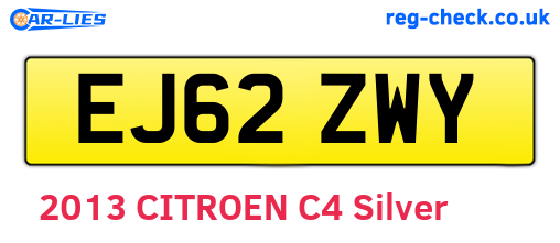EJ62ZWY are the vehicle registration plates.