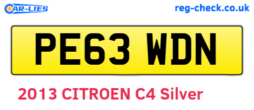 PE63WDN are the vehicle registration plates.