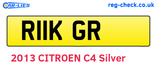 R11KGR are the vehicle registration plates.
