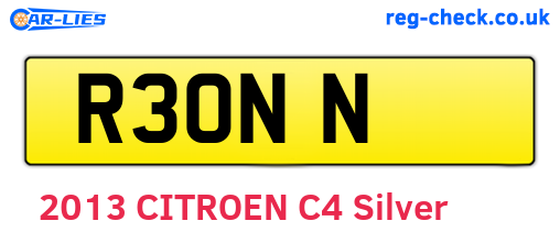 R3ONN are the vehicle registration plates.