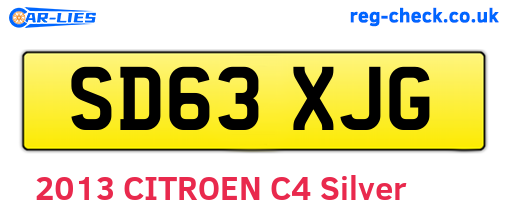SD63XJG are the vehicle registration plates.