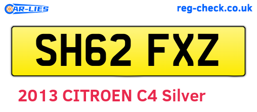SH62FXZ are the vehicle registration plates.