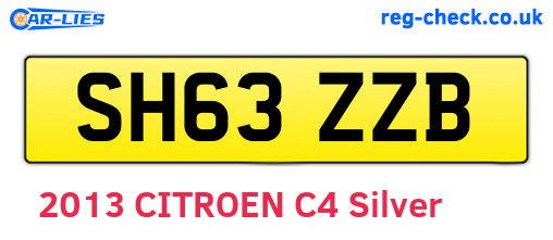 SH63ZZB are the vehicle registration plates.