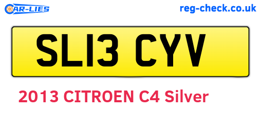 SL13CYV are the vehicle registration plates.