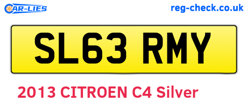 SL63RMY are the vehicle registration plates.