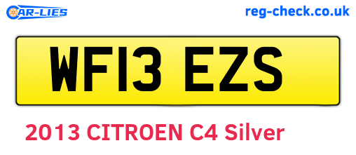 WF13EZS are the vehicle registration plates.