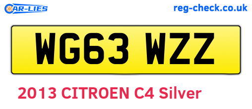 WG63WZZ are the vehicle registration plates.