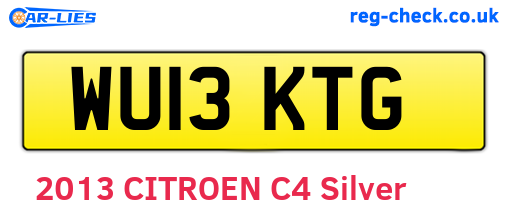 WU13KTG are the vehicle registration plates.