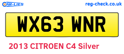 WX63WNR are the vehicle registration plates.