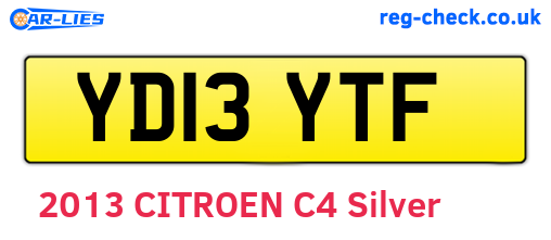 YD13YTF are the vehicle registration plates.
