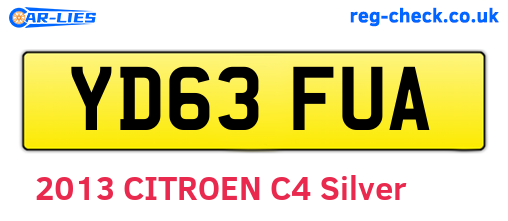 YD63FUA are the vehicle registration plates.