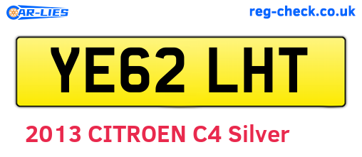 YE62LHT are the vehicle registration plates.
