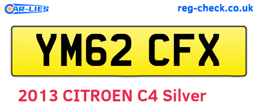 YM62CFX are the vehicle registration plates.