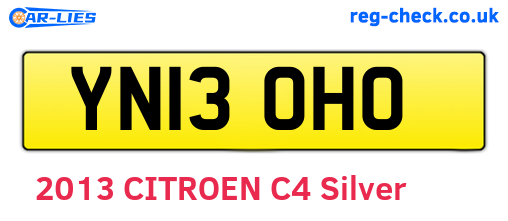 YN13OHO are the vehicle registration plates.