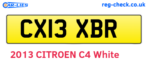 CX13XBR are the vehicle registration plates.